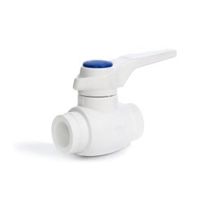 Шаровой кран Fusitek полипропиленовый для холодой воды сфера из ABS Белый