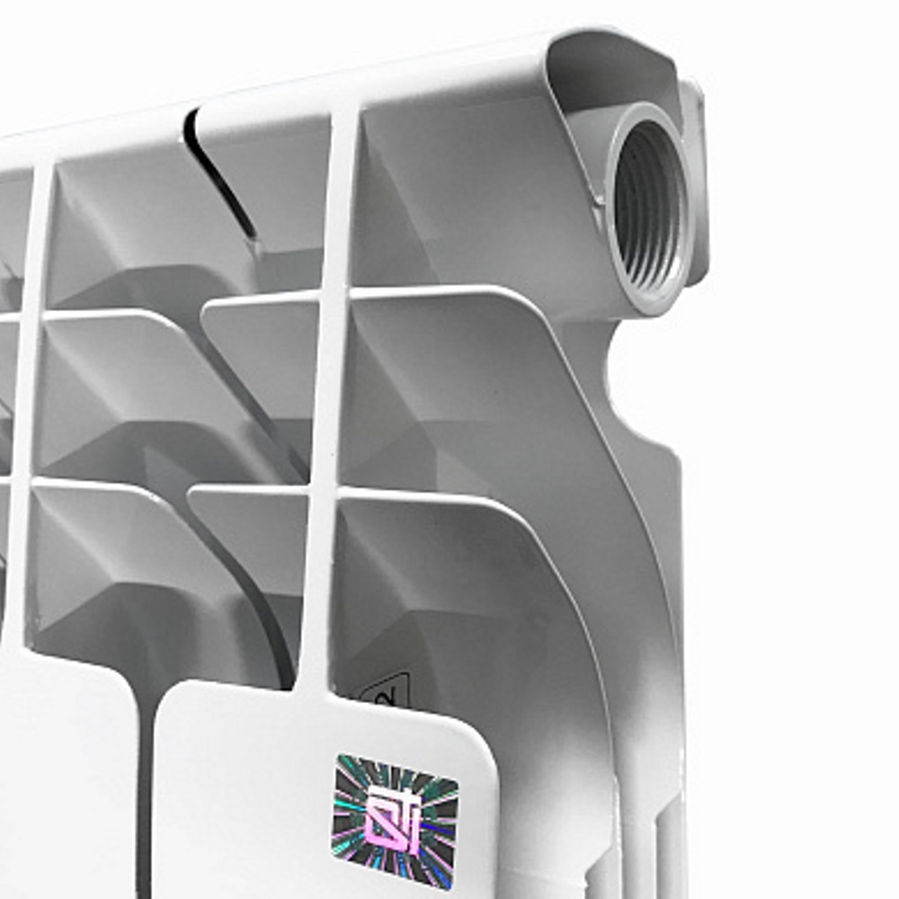 Алюминиевый радиатор STI Grand 500/100 Белый — изображение 2